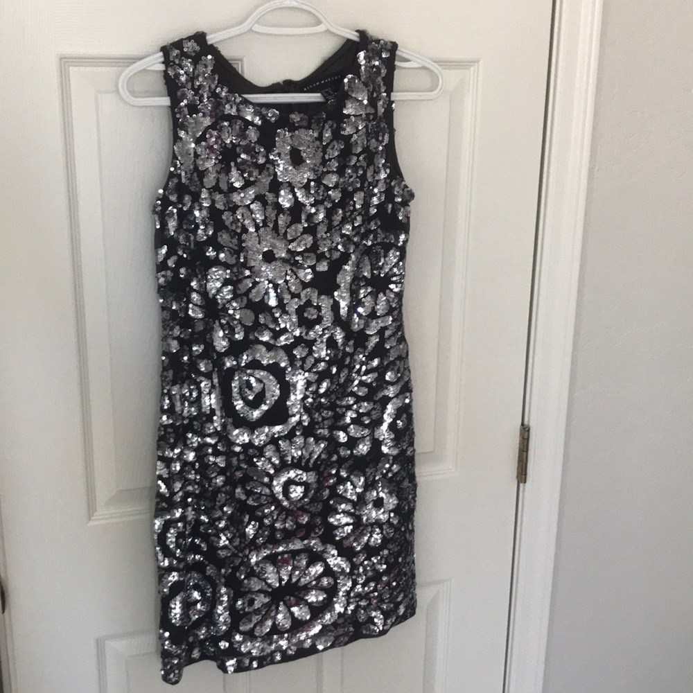 Aidan mattox silver  dress